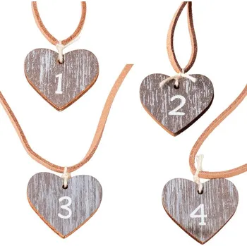 Svíčka NoName Přívěšek na adventní svíčku 4ks hnědá