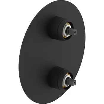 Vodovodní baterie Sapho Ultramix Tělo podomítkové sprchové baterie, 3 výstupy, otočný přepínač, černá mat, UT044B-1