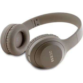 Sluchátka Sluchátka Guess Classic Silver Logo Bluetooth Stereo Headphone, hnědá