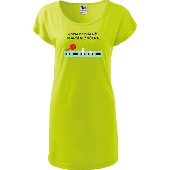 DOBRÝ TRIKO Dámské tričko/šaty Oficiálně starší Velikost: M, Barva: Limetková