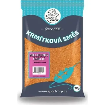 Návnadová surovina SPORTCARP Vnadící směs 3 kg Multberry Garlic (SPORTCARP Vnadící směs Moruše Česnek)