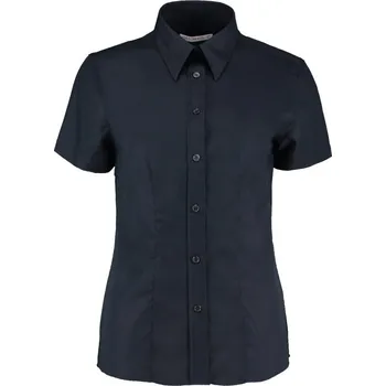 Pánská košile Kustom Kit Košile KK 360 Oxford, krátký rukáv, dámská COT4303602902b-french navy XS Navy french