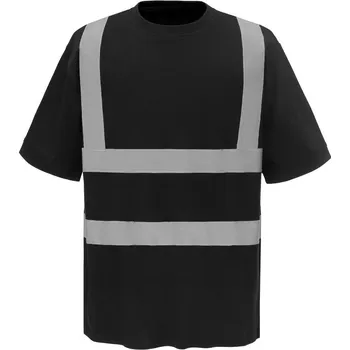 pracovní tričko Yoko Tričko HVJ410 Hi-Vis, krátký rukáv, výstražné COT79J41000201-black S Černá
