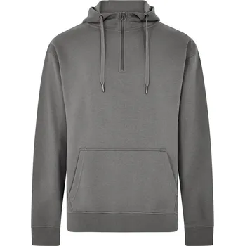 pracovní mikina Kustom Kit Mikina s kapucí KK 336, 1/4 zip COT43033667001-dark grey S Šedá tmavá