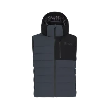 Pánská vesta ONEMORE 511 - ECO-DOWN HOODY VEST MAN GRIGIO/BLACK/BLACK Velikost: L