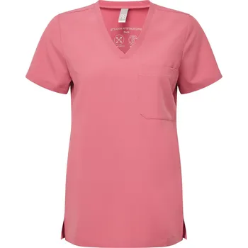 pracovní tričko Premier Tričko NN 300, elastické, kazak s výstřihem do V, krátký rukáv, dámské COT39N300adw00-calm pink XS Růžová calm