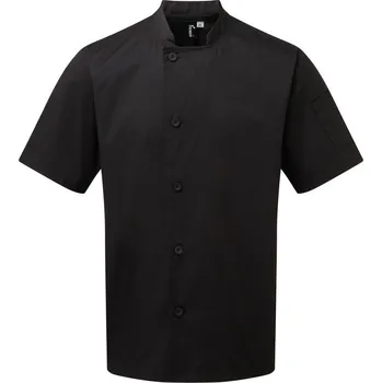 Pracovní zástěra Premier Rondon PR 900, kuchařský, krátký rukáv COT39090000204-black XL Černá
