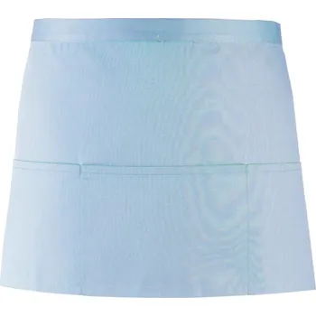 Pracovní zástěra Premier Zástěra Colours PR 155 do pasu s kapsou, krátká COT39015503799-light blue Modrá světlá UNI