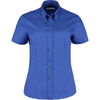 Kustom Kit Košile KK 701 Oxford, krátký rukáv, dámská COT43701X0502l-royal Modrá královská 7XL