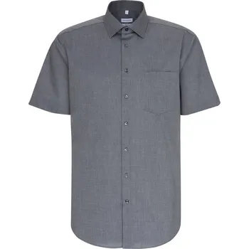 Pánská móda Seidensticker Košile Shirt Regular SSL, krátký rukáv COT783001020xk-anthracite 42 Antracitová