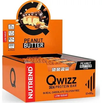 Nutrend QWIZZ Crunchy Protein Bar 12x60g Arašídové máslo