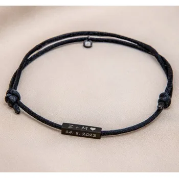 Šperk Pánský náramek s přívěskem s vlastním textem