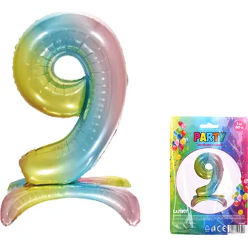 Balónek Balónek nafukovací - číslo 9 duha