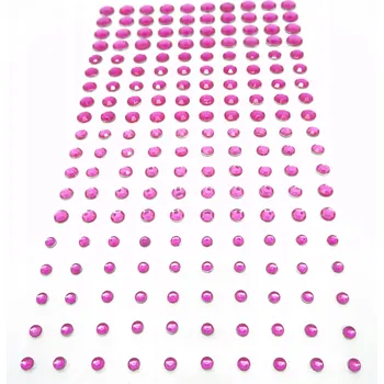 samolepka Samolepky Křišťály Šatonové Růže na Nehty Růžový Mix