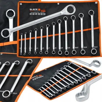 Klíč Očkový klíč Black 12dílná sada 6-32 mm ocel CRV