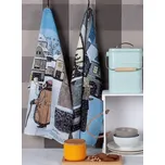 Utěrky JOSEF LADA LADOVSKÁ ZIMA, modrá, 2 kusy 50x64cm