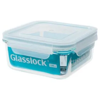 Dóza na potraviny Skleněná čtvercová dóza Glasslock - 1200 ml