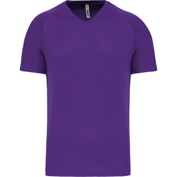 pracovní tričko Kariban Tričko PA476 s výstřihem do V, sportovní, krátký rukáv, pánské COT20P47609213-violet 3XL Fialová
