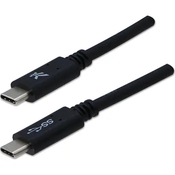 Datový kabel USB kabel (3.2 gen 1), USB C samec - USB C samec, 2m, 5 Gb/s, 5V/3A, černý, DOPRODEJ