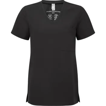 pracovní tričko Premier Tričko NN 300, elastické, kazak s výstřihem do V, krátký rukáv, dámské COT39N30000200-black Černá XS