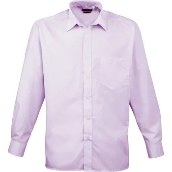 Pánská košile Premier Košile PR200, popelínová, dlouhý rukáv COT3902005660f-lilac 38 Fialová lila