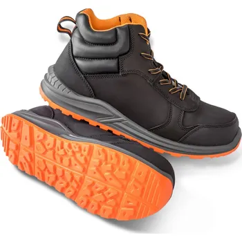 Pracovní obuv Result Obuv Stirling S3 SRC R 459X, kotník s kompozitní špicí COT30459Xzb9f6-black/grey/ 38 Černá/šedá/oranžová