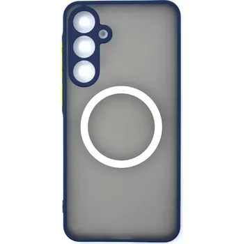 Silikonový kryt s magnetickým kroužkem pro Samsung Galaxy A34 - Modrý