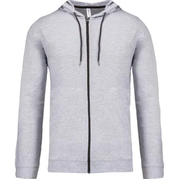 pracovní mikina Kariban Mikina Kariban K438 s kapucí na zip COT20K43839801-oxford grey S Šedá oxford