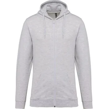 pracovní mikina Kariban Mikina Kariban K479 s kapucí na zip COT20K479v8914-ash heather 4XL Melír ash