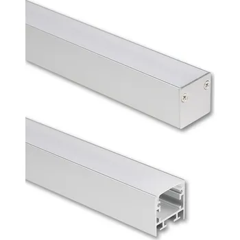 LED páska Přisazený hliníkový profil PCA, 25x25mm, včetně čirého difuzoru, 2m