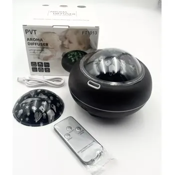 Aroma difuzér VÝPRODEJ - PTV USB černý aromadifuzér s dětskými barevnými motivy (Aromadifuzér )