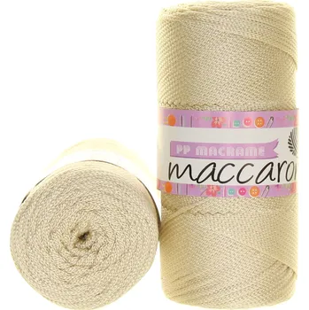 Příze Maccaroni PP Macrame 016 krémově béžová
