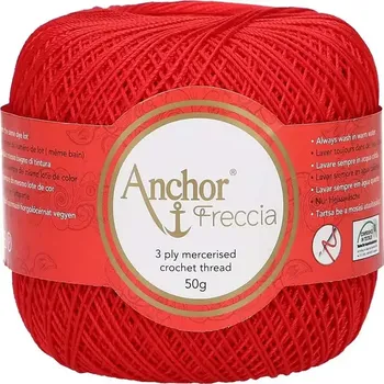 Příze Anchor Freccia 12 - 46 Červená (Háčkovací příze Anchor Freccia 12 - 46 Červená)