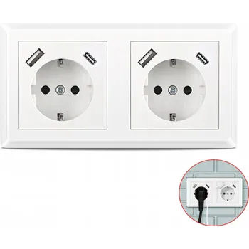 Elektrická zásuvka USB zásuvka do zdi 978718519841 bílá