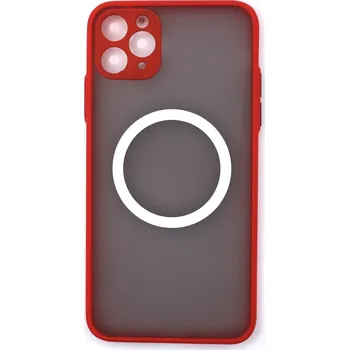 MagSafe silikonový kryt pro iPhone 11 Pro Max - Červený