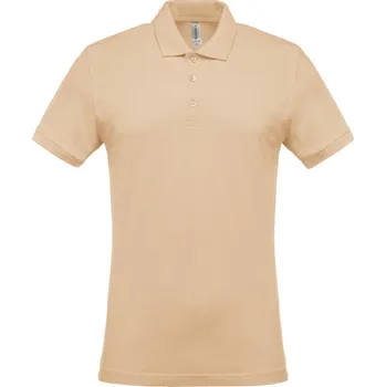 Kariban Polokošile Kariban K254, krátký rukáv, pánská COT20K254r7813-light sand 3XL Písková světlá