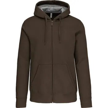 pracovní mikina Kariban Mikina Kariban K444 s kapucí na zip COT20K44407204-dark khaki XL Khaki tmavá