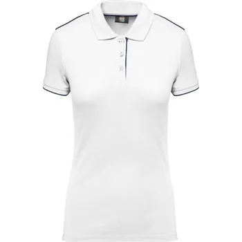 Pánské tričko Kariban Polokošile Day-to-Day WK271, krátký rukáv, dámská COT20W27190813-white/navy 3XL Bílá/navy