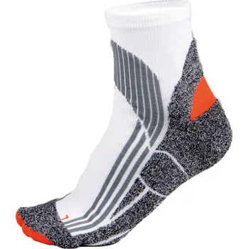 Pánské ponožky Kariban Ponožky Kariban PA035, sportovní, běžecké COT20P035aiej9-white/grey/ 43-46 Bílá/šedá/oranžová