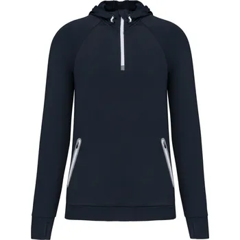 pracovní mikina Kariban Mikina s kapucí PA360, 1/4 zip, sportovní COT20P36000300-navy Navy XS