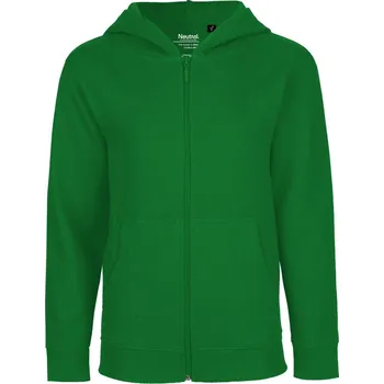 Chlapecké kalhoty Neutral Mikina s kapucí O 13301 na zip, bio bavlna, dětská COT771331033y4-green Zelená 128-134