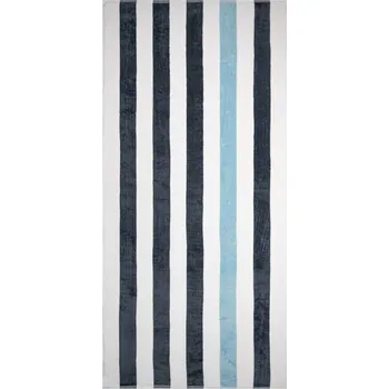 Utěrka The One Towelling Ručník Towel Stripe, 90x190cm COT481056w3099-anthracite/ UNI Antracitová/modrá světlá
