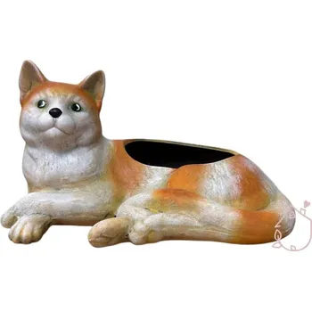 Květináč Zahradní květináč Laura ručně malovaná, rezavo bílá