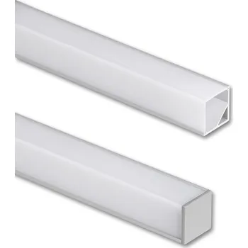 LED páska Rohový hliníkový profil RD2, 16x16mm, včetně mléčného difuzoru, 3m