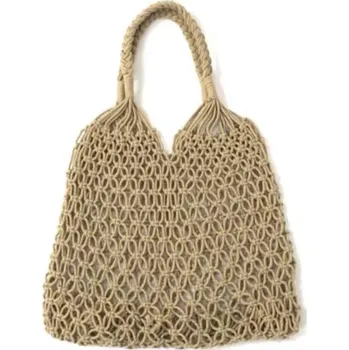 Kabelka Macramé bavlněná plážová kabelka - Khaki