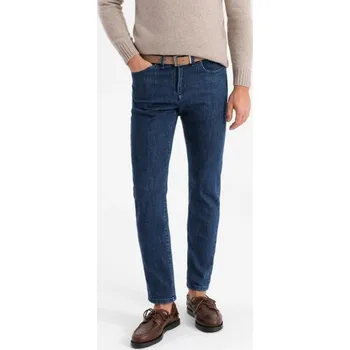 Pánské kalhoty Ombre Clothing Pánské tmavě modré rifle V3 PADP-0216