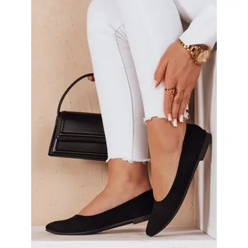 Dámské lodičky Baleriny dámské na plochém podpatku GLAMINO ZY0763 Barva: Černá, Velikost: 38