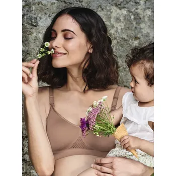 Těhotenská podprsenka Kojicí podprsenka bez kostic Seamless – dusty cedar Velikost: M