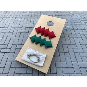 STOA - Cornhole: hrací deska a 8 sáčků Barva sáčků: červená/zelená