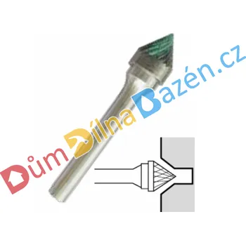 Fréza Optima OPTIMAtools technická fréza zaokrouhlovací 60° Průměr: 3 mm, Stopka: 3 mm